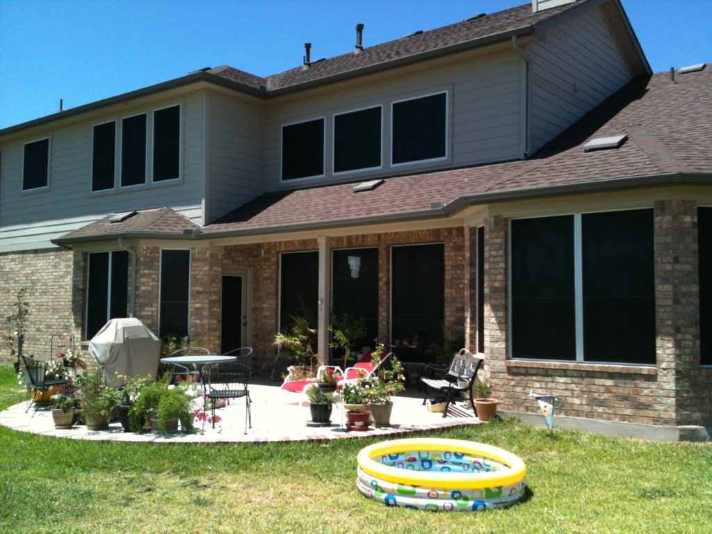Back side of this Round Rock TX solar window screens job we did back in 2011.