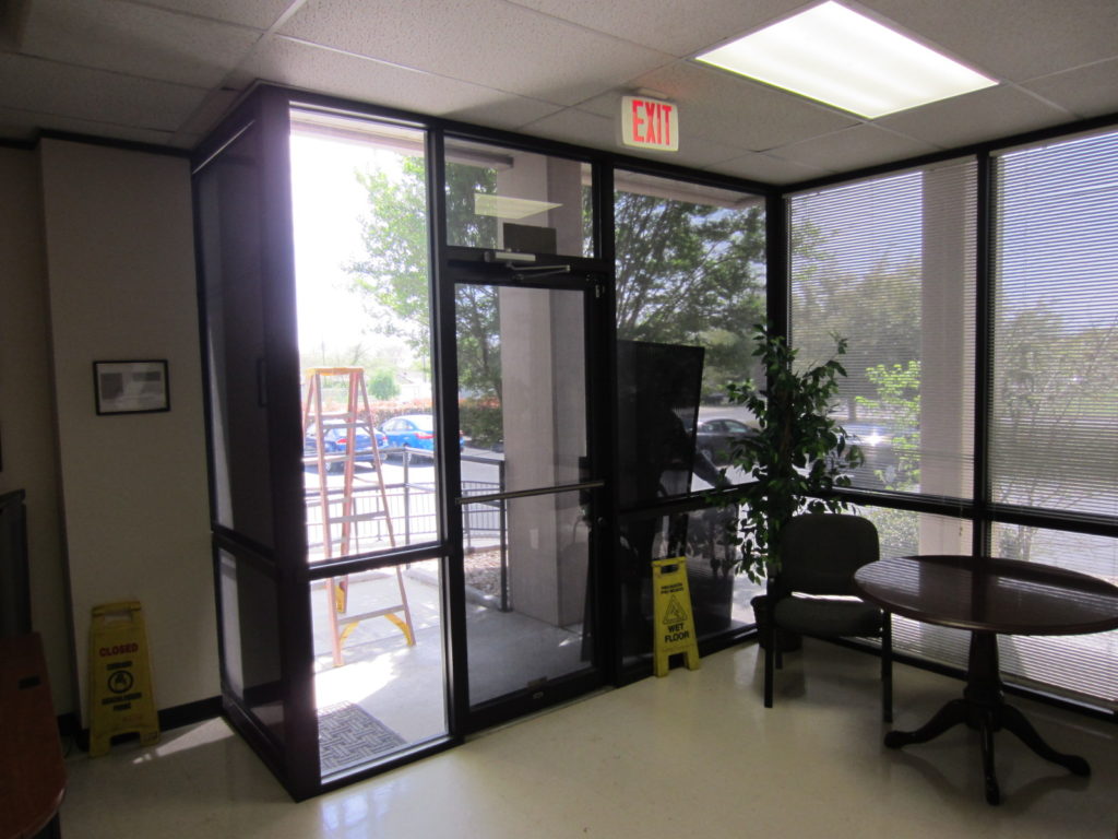 90% solar screens are up on all the windows to include a solar screen for that swing door.