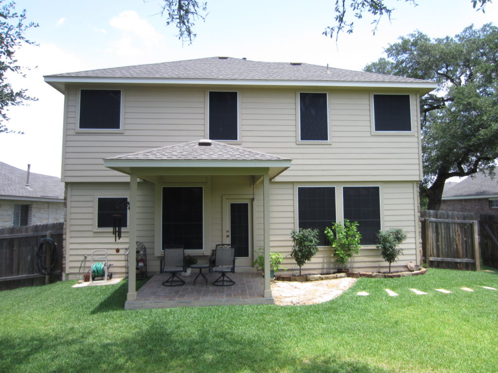 All windows on the back of this home have sun shade solar screens.