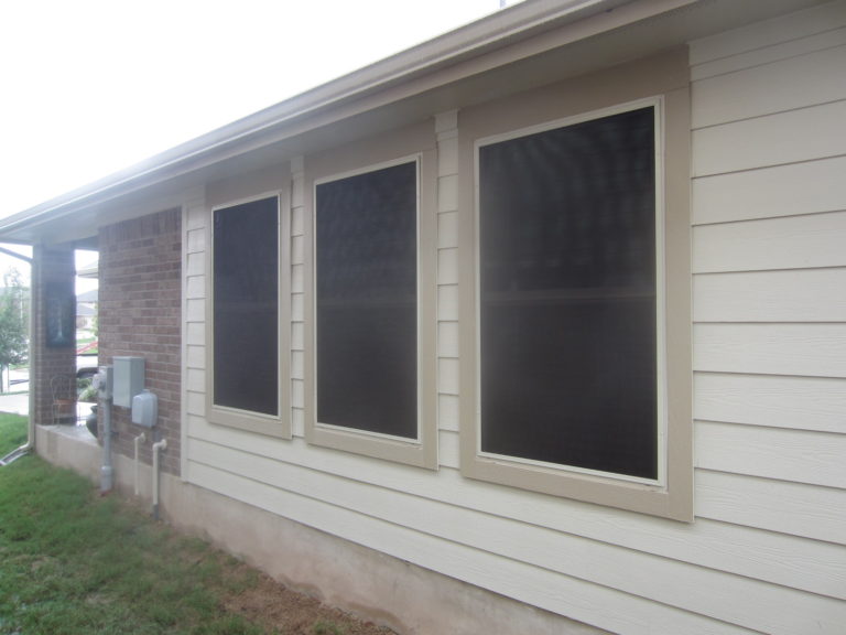 Vinyl window solar screens installation Solar Screens by Josh, Austin, TX