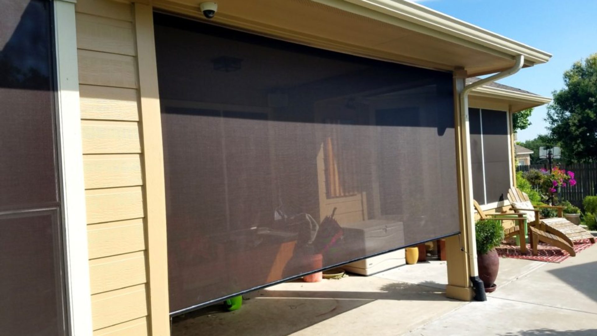 Solar Screen Sliding Door and Solar Screen Sliding Screen Door Pocket.