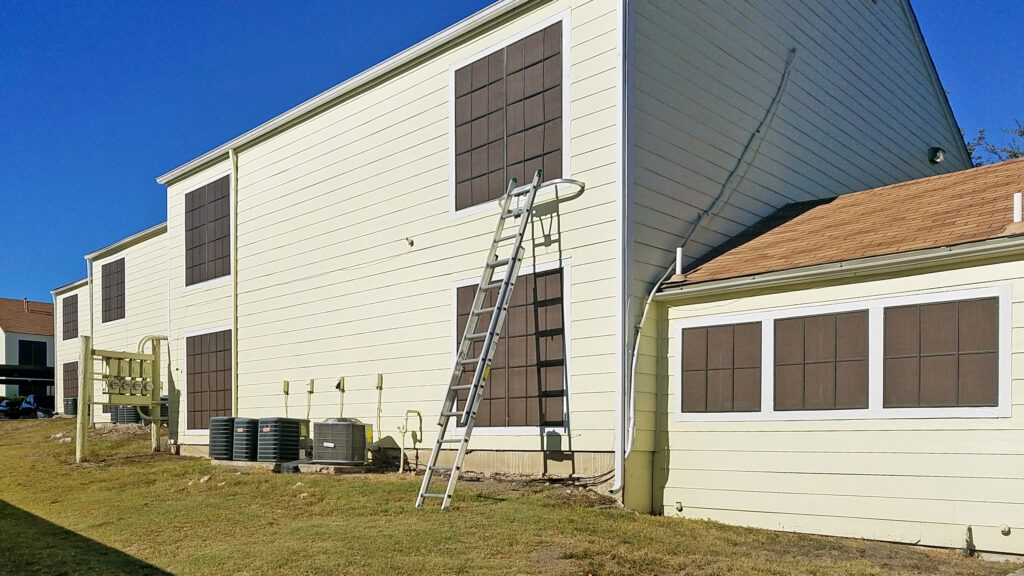 grid pattern apartment solar screens