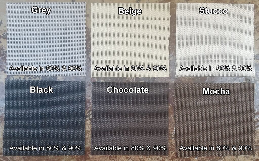 Solar screens by josh fabric color options